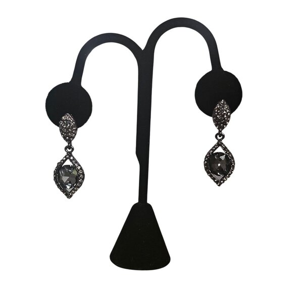 Arabella Bridal Jewelry - Black Teardrop Small Earring